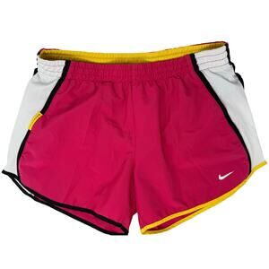 Nike Shorts Women's Small Live Strong Pink Yellow White Gym Active Workout